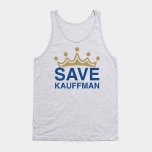 Save Kauffman Stadium - Kansas City Baseball - Blue Text Tank Top